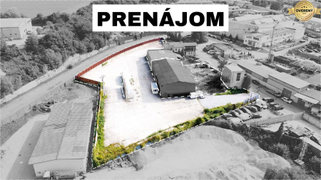 Areál na PRENÁJOM - 2 x 2005 m² oplotená betónová plocha, Delňa