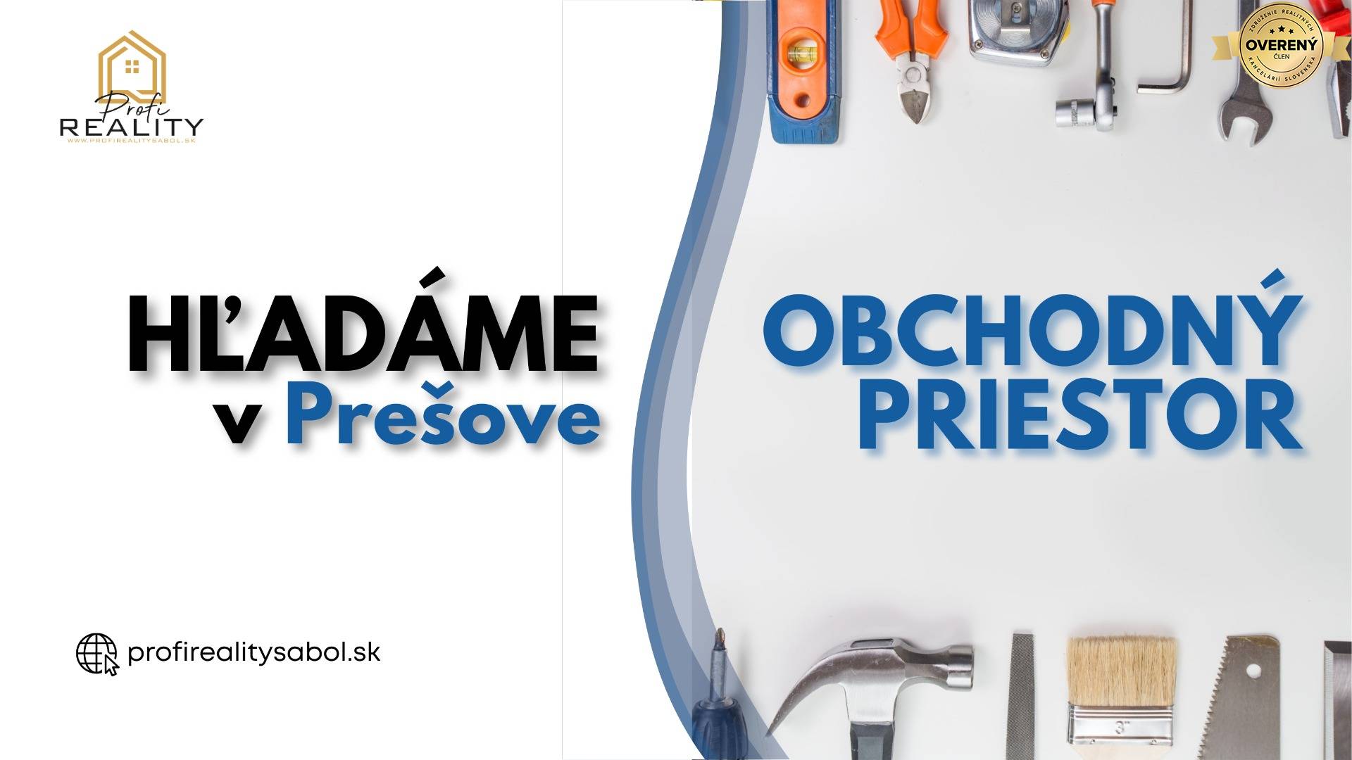 NÁJDENÝ | Hľadáme OBCHODNÝ PRIESTOR 180 - 220 m² v Prešove